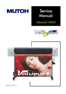 MUTOH ValueJet VJ-1304W MAINTENANCE Service and Parts Manual
