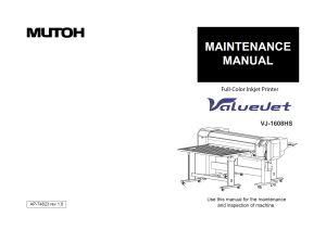 MUTOH ValueJet VJ-1608HS MAINTENANCE Service Manual
