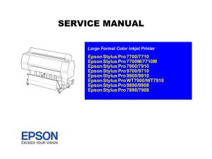 Service Manual for EPSON StylusPro 7890/7900 7700/9890/9900/9700 