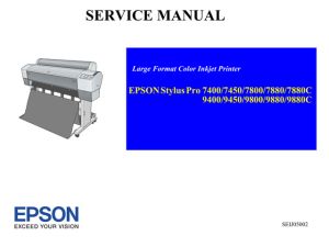 Service Manual for EPSON 9880 9450 9400 7880 7800 7450 7400