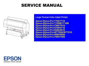 Service Manual for EPSON Stylus Pro 7890 7908 9890 9908 WT7900 WT7910 