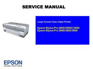 Service Manual for EPSON Stylus Pro 3890 3885 3880 