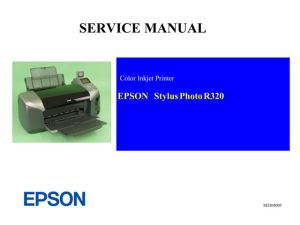 Service Manual for EPSON R320 