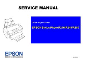 Service Manual for EPSON R240 R245 R250 