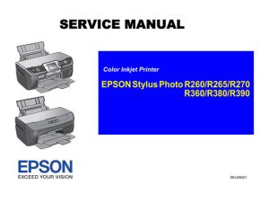 Service Manual for EPSON R260 R265 R270 R360 R380 R390 