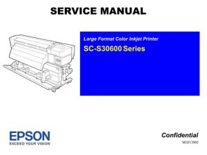 Service Manual for EPSON SureColor S30600 