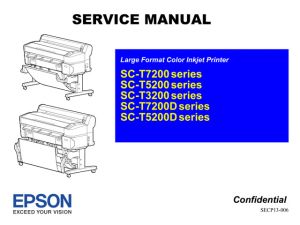 Service Manual for EPSON SureColor T3200 T5200 T5200D T7200 T7200D 