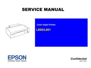Service Manual for EPSON L800 L801 