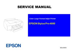 Service Manual for EPSON StylusPro 4000 