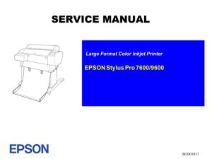 Service Manual for EPSON StylusPro 7600 9600 