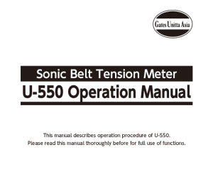 Gates UNITTA U-550 Operation Manual