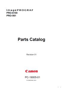 Canon imagePROGRAF PRO-6100 PRO-561 Parts Manual