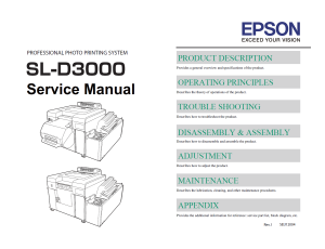 Service Manual for EPSON SureLab SL-D3000 