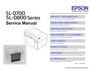 Service Manual for EPSON SureLab SL-D700 D800 D870