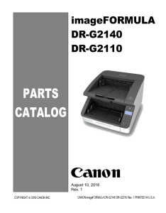 Canon imageFORMULA DR G2140 G2110 Service Manual and Parts Manual