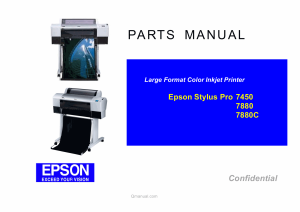Parts Manual for EPSON Stylus Pro 9880 9880C 9450 