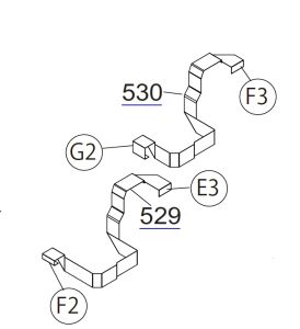 Genuine Relay Cable FFC ASSY for EPSON SC-F6400 F6450 F6470 / F6400H F6450H 6470H Relay Cable FFC ASSY - 2221567 + 2221568.