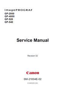 Canon imagePROGRAF GP-2000 4000 GP-520 540 Service Manual