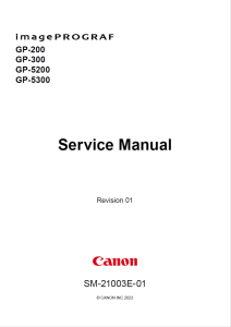 Canon imagePROGRAF GP-200 300 GP-5200 5300 Service Manual