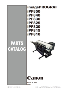 Canon imagePROGRAF iPF850 iPF840 iPF830 iPF825 iPF820 iPF815 iPF810 Parts Manual