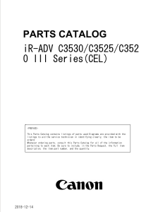 Canon imageRUNNER ADV C3520 C3525 C3530 III Service Manual and Parts Manual.. 