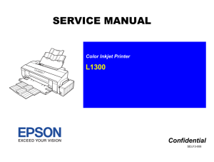 Service Manual for EPSON L1300 