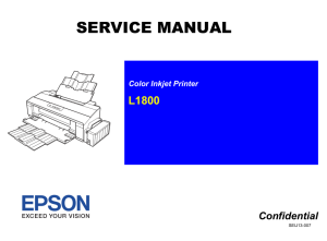 Service Manual for EPSON L1800 
