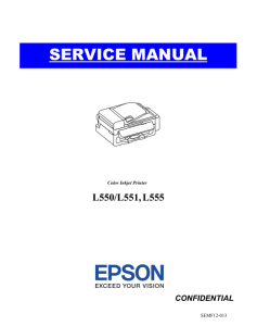 Service Manual for EPSON L550/L551/L555 