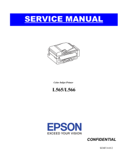 Service Manual for EPSON L565/L566 