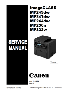 Canon imageCLASS MF 232 236 244 247 249 Service Manual and Parts Manual..