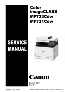 Canon imageCLASS MF 731C 733C Service Manual and Parts Manual..