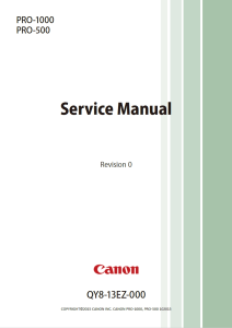 Canon imagePROGRAF PRO-1000 PRO-500 Service and Parts Manual