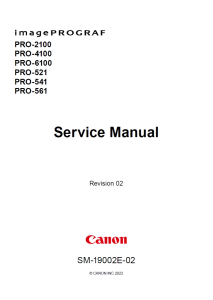 Canon imagePROGRAF PRO-2100 4100 6100 PRO-521 541 561 Service Manual