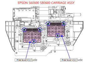 Genuine CARRIAGE ASSY for EPSON SureColor S60600 S60670 S80600 S80670 - 1725002 / 1845875 / 1930377