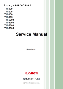 Canon imagePROGRAF TM-200 205 300 305 TM-5200 5205 5300 5305 Service Manual