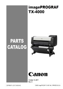 Canon imagePROGRAF TX-4000 Parts Manual
