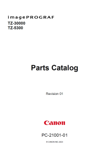 Canon imagePROGRAF TZ-5300 TZ-30000 Parts Manual