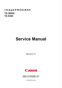 Canon imagePROGRAF TZ-5300 TZ-30000 Service Manual