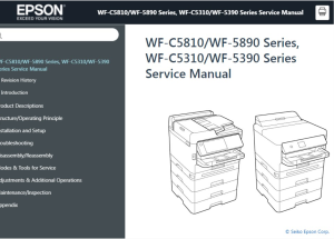 Service Manual for EPSON WorkForce WF-C5890 WF-C5810 WF-C5390 WF-C5310. 