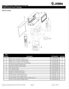 ZEBRA ZT600 Series (ZT610 ZT620) Printer Parts Catalog Manual 