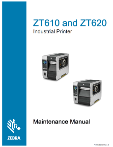 ZEBRA ZT600 Series (ZT610 ZT620) Printer Maintanance Service Manual - P1090462