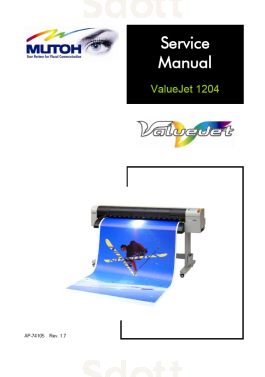 MUTOH ValueJet VJ-1204 MAINTENANCE Service and Parts Manual