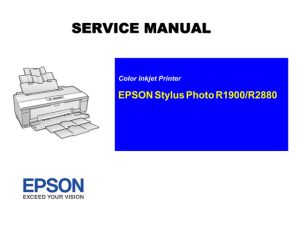 EPSON Stylus Photo R1900/R2880 Service Manual