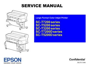 EPSON SureColor T3200 T5200 T5200D T7200 T7200D Service Manual