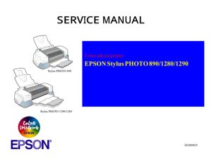 Service Manual for EPSON StylusPhoto 1290 1280 890 