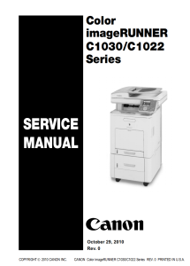 Canon imageRUNNER iR C1030 C1022 Service Manual and Parts Manual.. 