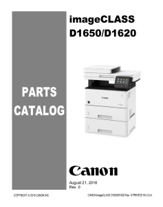 Canon imageCLASS D1620 D1650 Service Manual and Parts Manual..