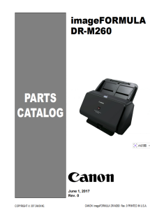 Canon imageFORMULA DR M260 Service Manual and Parts Manual.. 