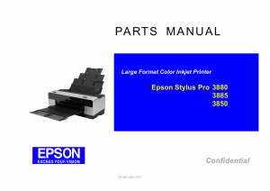 EPSON Stylus Pro 3880 3885 3890 Parts Manual