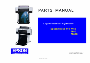 EPSON Stylus Pro 7880 7880C 7450 Parts Manual